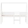 High Bed with Roof White 80 x 200 cm Solid Pine Wood