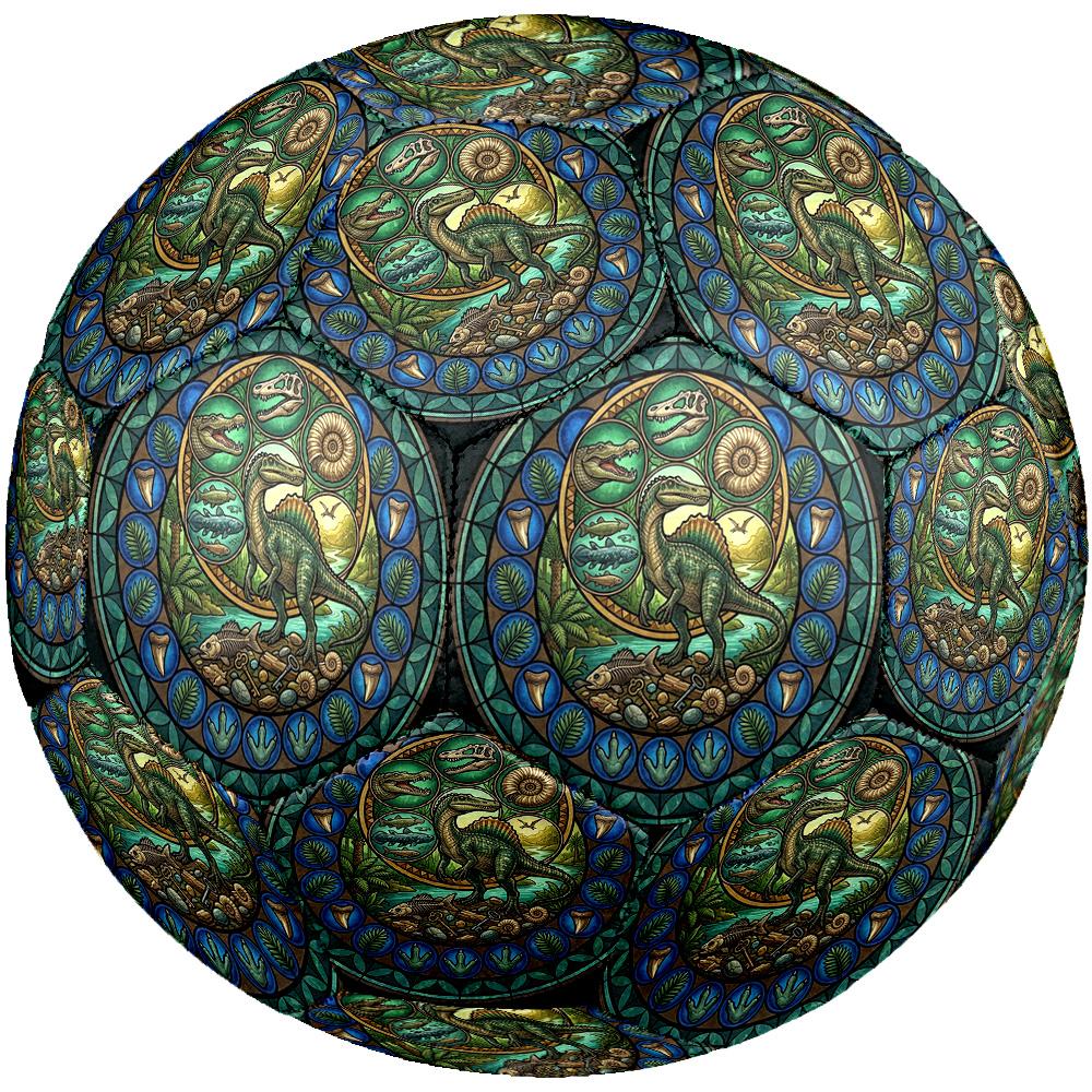 Prehistoric Glass Round Football Size 5 Adult Ball Suitable for Training Matches and Outdoor Team.