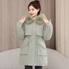 The New Pie Overcomes Women's Removable Liner, One Dress and Three Wears Winter Coat, Fur Collar Medium and Long Cotton-padded Pie Overcomes