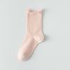 Female Spring and Autumn Pure Cotton Sweat Absorbing Boneless Loose Mouth In The Tube Pile Socks