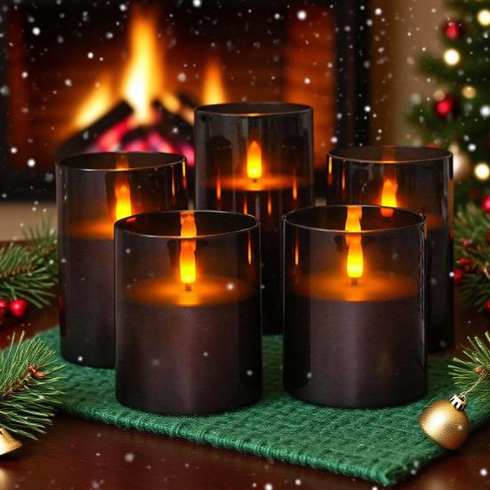 Flameless Led Candles Battery Operated Flickering Fake Electric Pillar Candles