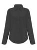Elegant Women's Long-Sleeved Solid Color Shirt - Basic Casual Office Top