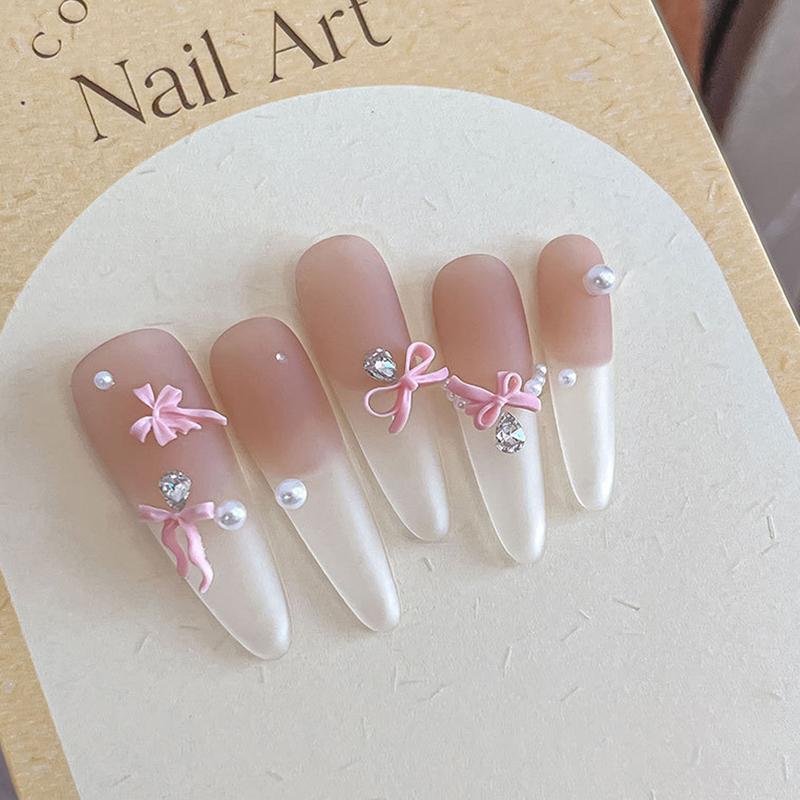 50Pcs Colored Bow Nail Charms Nail Art Tie Decoration Kawaii Accessories Manicure Design Supplies