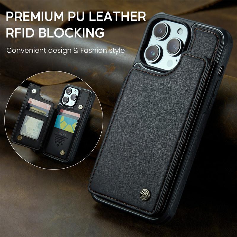 Flip Leather Phone Case For iPhone 17 Pro Max 16E 16 Plus 15 14 13 12 11 X XS XR SE 2022 Samsung S25 FE S24 Ultra S23 S22 S21 Wallet Card Back Cover