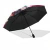 1pc Jujutsu Kaisen Characters Auto-Folding Umbrella Portable 3-Fold Design with Iron Frame, Perfect for Fans, Travelers, Daily Use, and Gifts.M012