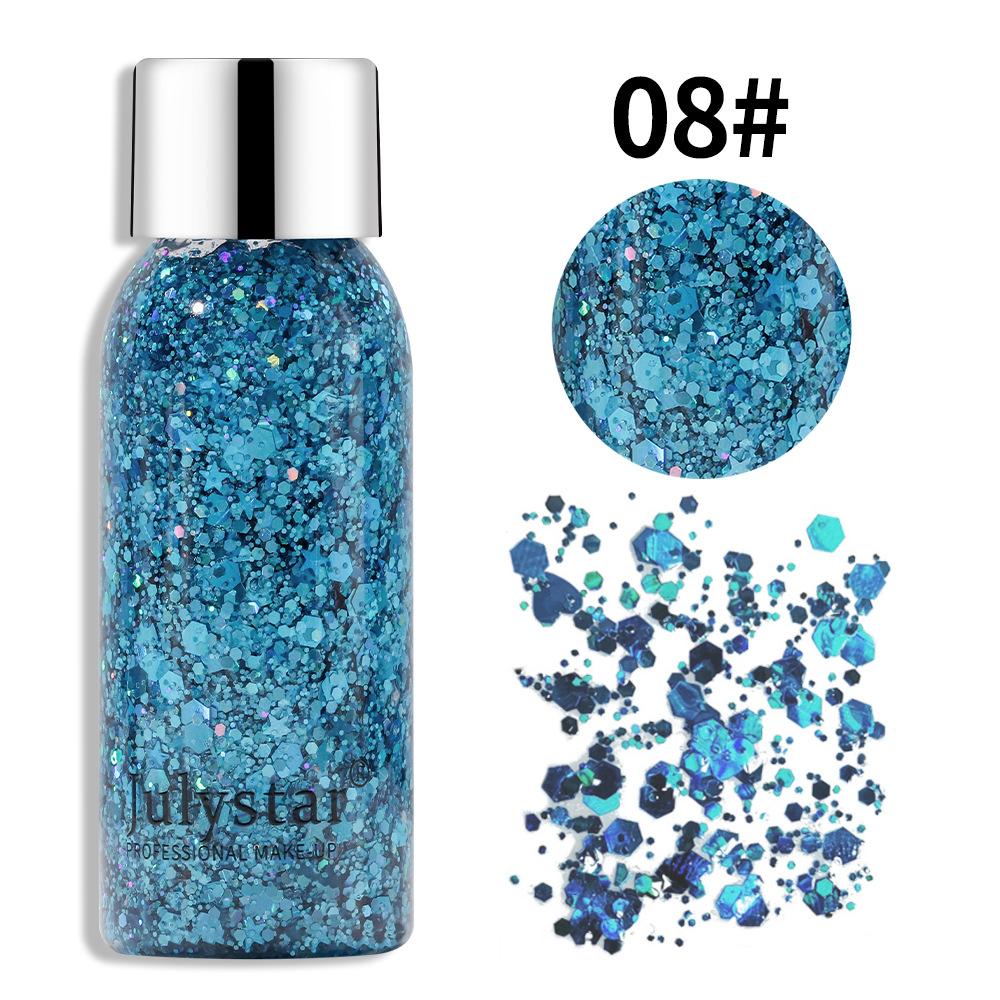 Beauty Bright Stage Makeup Glitter Eye Shadow Tekutý Face Body Sequin Gel Tekutý make-up očních stínů Batch