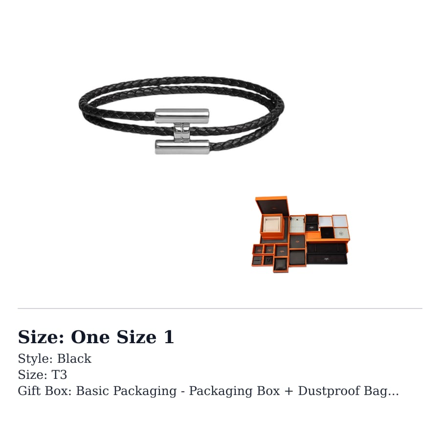 HERMES Tournis Tresse Bracelets Men`s Multicolor