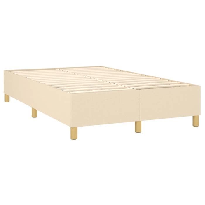 Maison Exclusive - Sommier à lattes de lit avec matelas Crème 120x200 cm Tissu