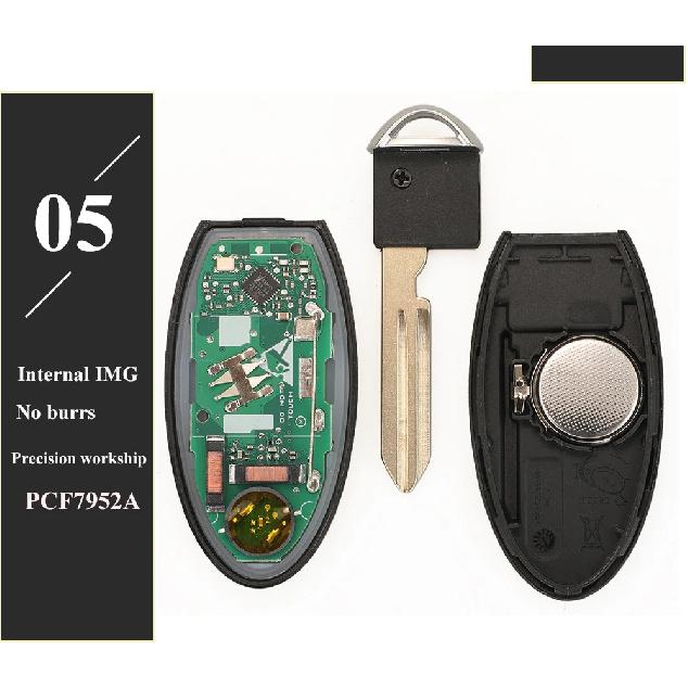 jingyuqin S180144801 Smart Keyless Remote Car Key For Nissan Altima Versa 2019 2020 433MHz 4A Chip Fob 285E3-6CA1A KR5TXN1