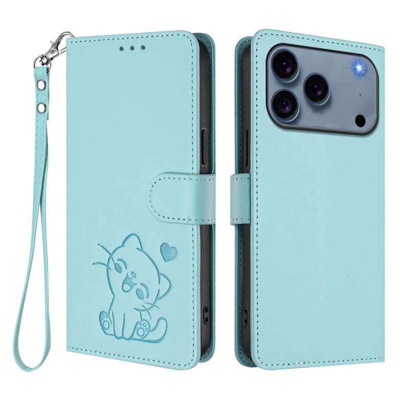 Applicable iPhone17promax iPhone leather case17AiR Heart-shaped cat flip cover card holder15Pro Protective Sleeve