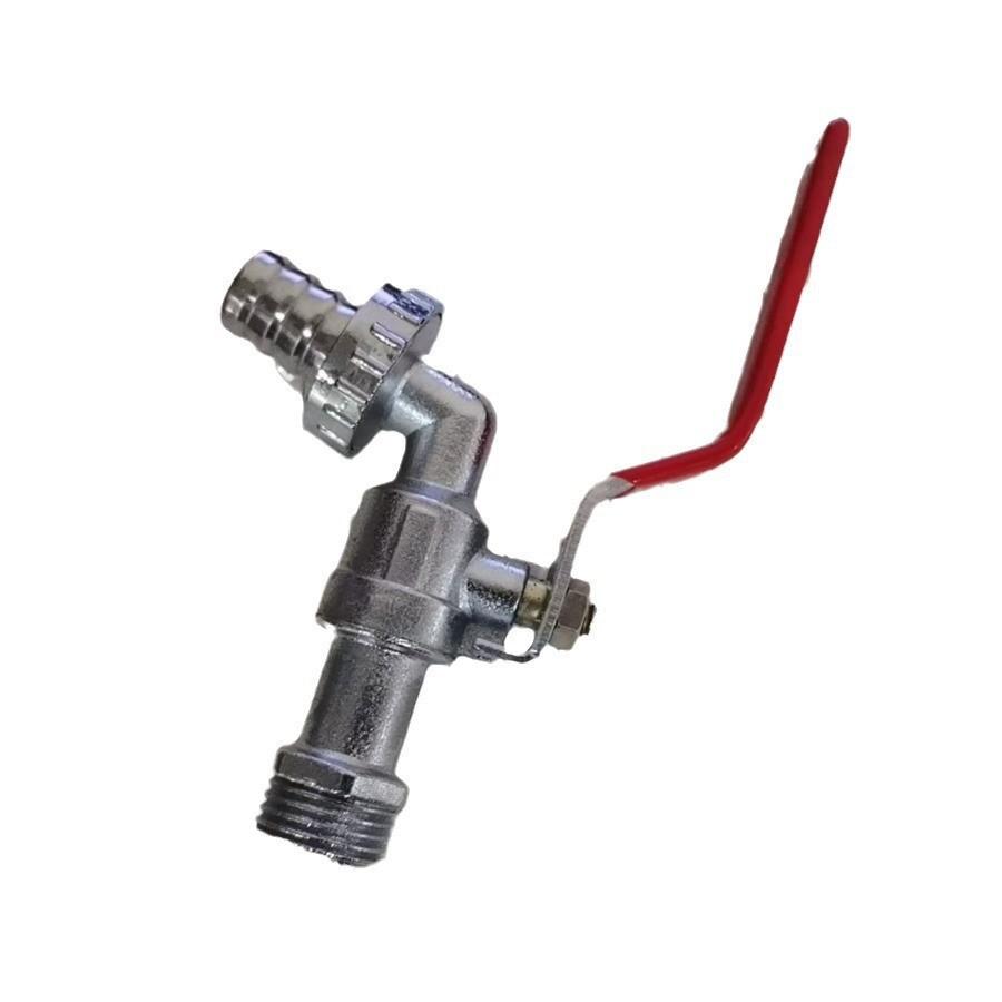 1/2inch 3/4 Inch Zinc Alloy Lever Water Tap Faucet Ball Type Valve Red Handle Hose Plug For Washing Machine Garden Watering