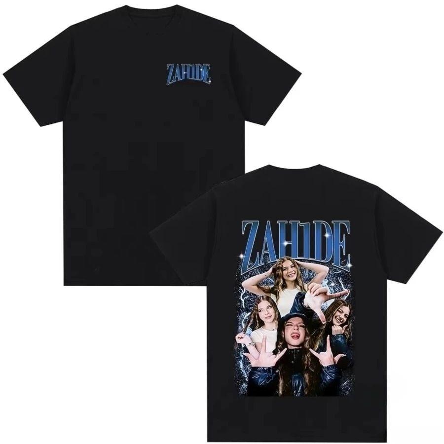 Y2k Fashion Tops 202526 Zahide Merch Printed CottonTshirt Hiphop Streetwear Oversized Tops Breathable Casual Loose T Shirts