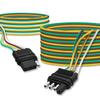 50Ft 5 Wire 4Pin Trailer Wiring Harness,Extended Length Trailer Wiring Kit,4-Way Trailer Light Wire For Trailers RV Boat Marine