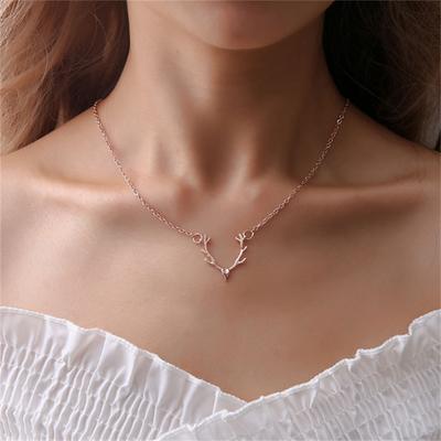 Nouveau Collier Mode Noël Corne de Cerf Tête de Cerf Élan pour Brincos Cadeau Jour de Noël