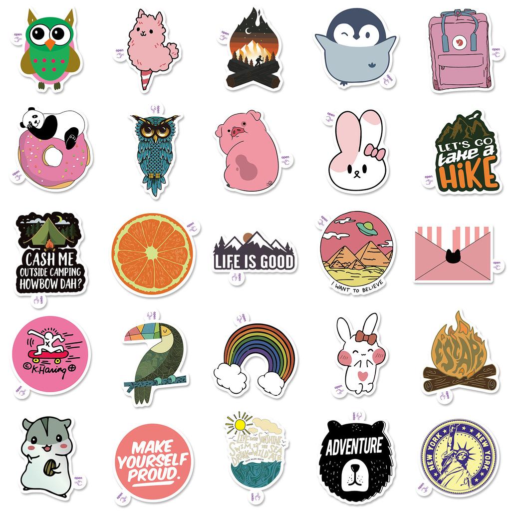50 Little Eared Mermaids Ebay Stickers Cute Cartoon Animals Stickers Batch