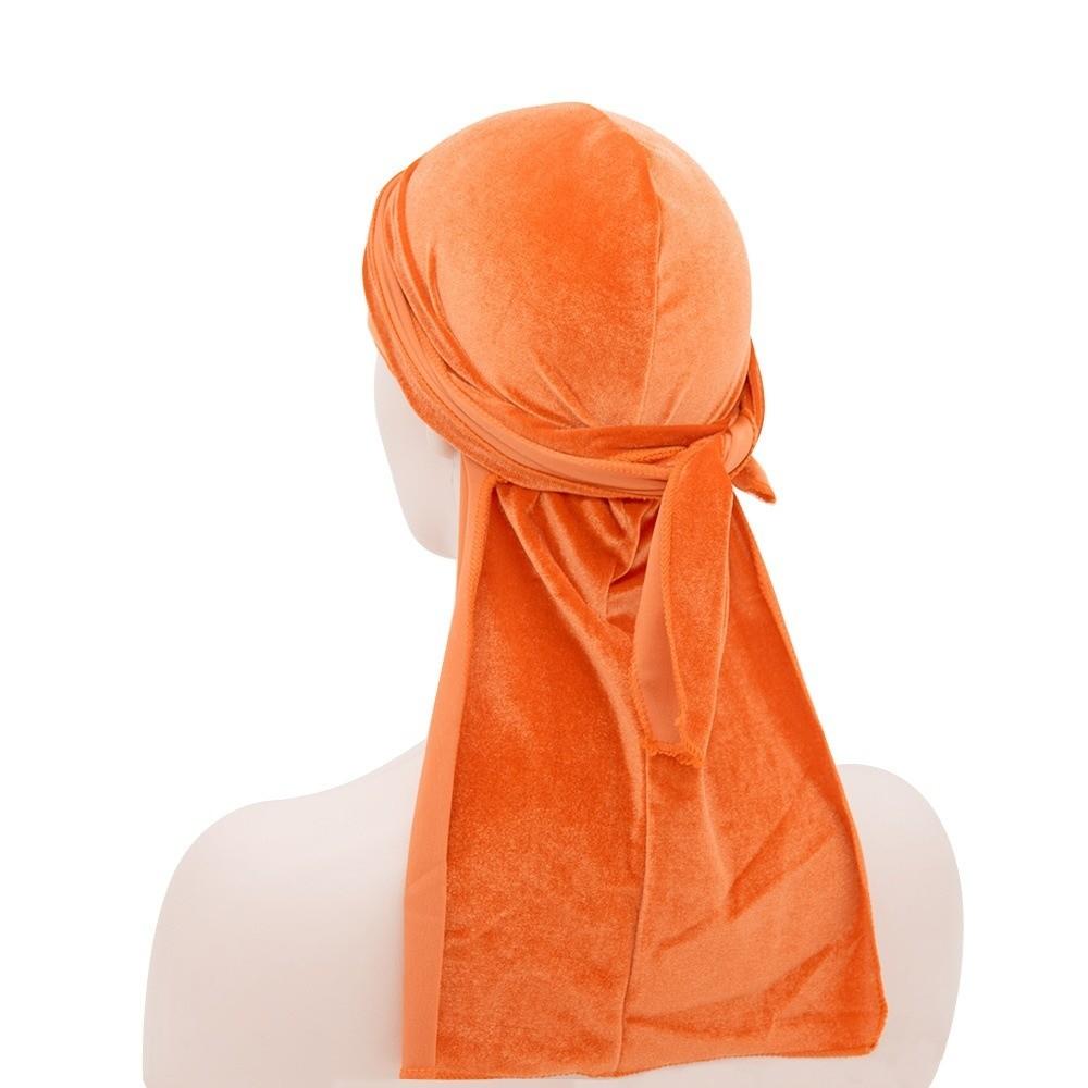 Long Tail Durags Caps Velvet Head Wrap New Bandana Beanie  Unisex
