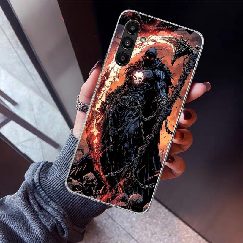 Death Grim Reaper Skull Scythe Phone Case For Samsung Galaxy A17 A16 A15 A14 A13 A57 A56 A55 A54 A53 A37 A36 A35 A34 A33 A26 A25