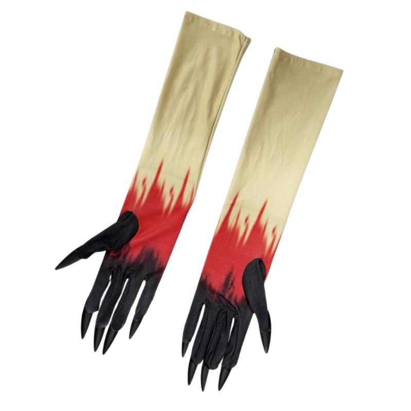 Realistic Horror Nails Gloves For Halloween Costume Party Accessories Practical Scary Claws Scary Role Play Gloves