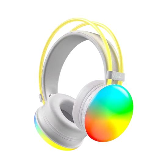 

Беспроводная Bluetooth-совместимая гарнитура, длительное время ожидания, проводное/беспроводное подключение, регулируемые наушники белый