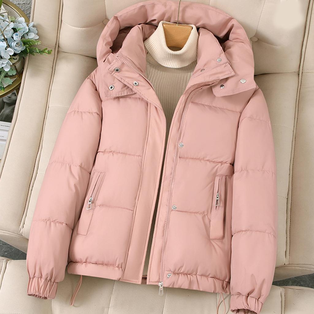 Women's Hooded Coat Ladies Winter Cotton Coat Thickened Warm Jacket