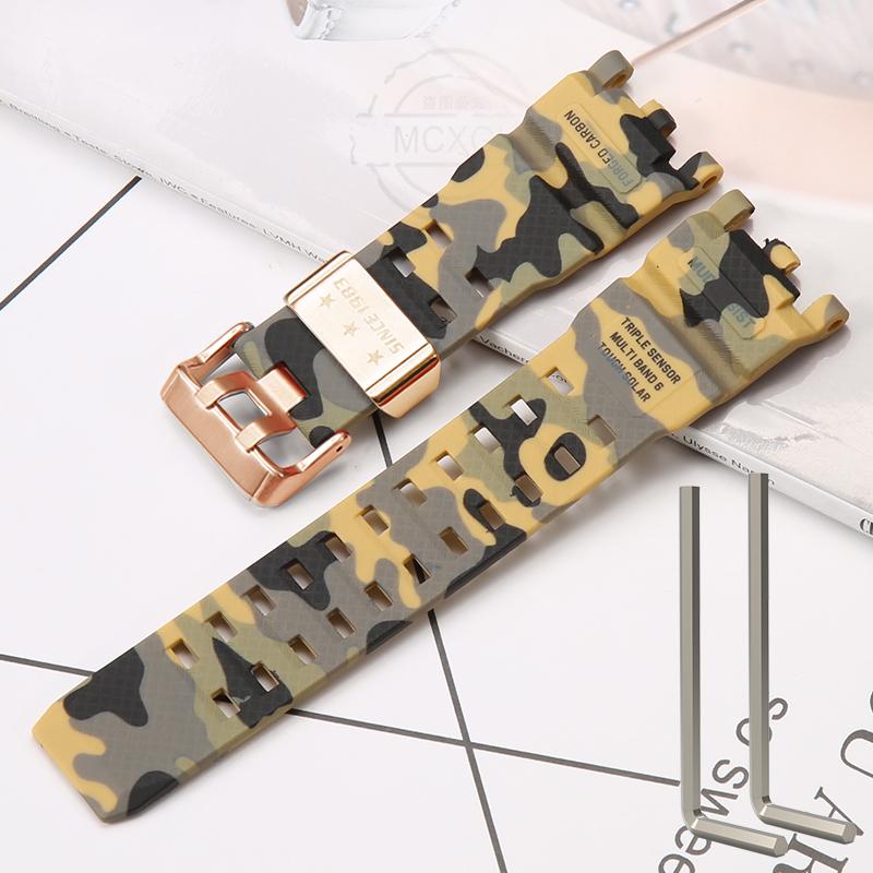 Resin Strap Suitable For Casio GWG-2000 GWG-2040 Men's TPU Sports Waterproof Watch Accessories Wristband Bracelet