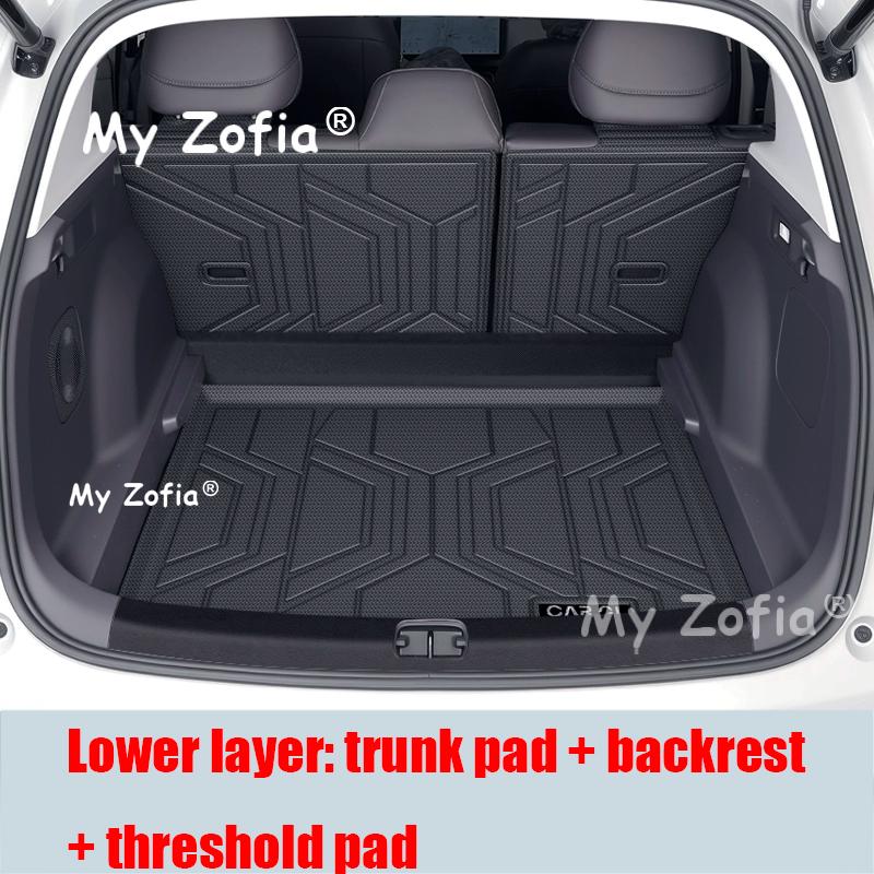 Car TPE Rear Trunk Mat For Leapmotor B10 2025 2026 Car Seat Backrest Protective Anti-Dirty Carpets Waterproof Mat Accessories