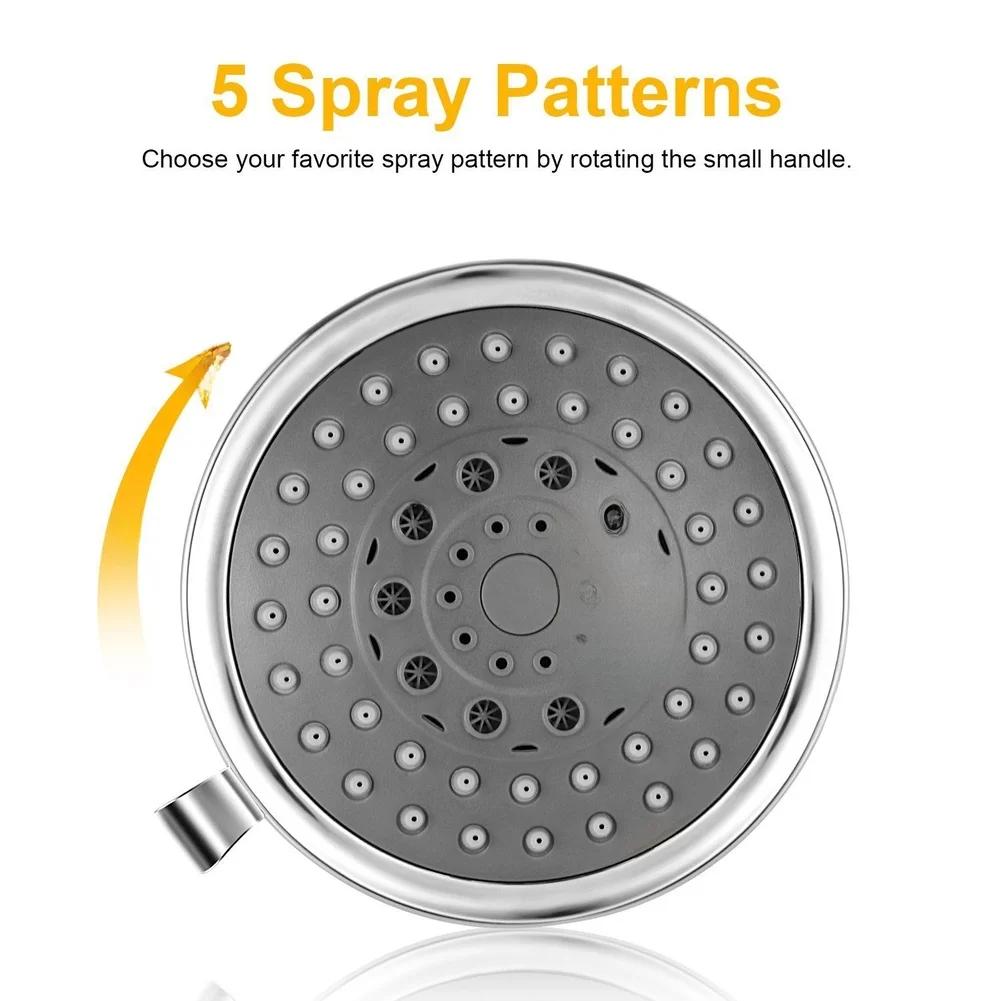 High Pressure Handheld Shower Head 5-Speed Adjustable Water-Saving Bathroom Shower Head Handheld Spray Shower Bathroom Supplies China Mainland