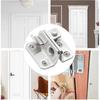 2 Pairs Slide Bolt Gate Latch Stainless Steel Brushed Finish Padlock Anti-theft Hasp With Screws - DD