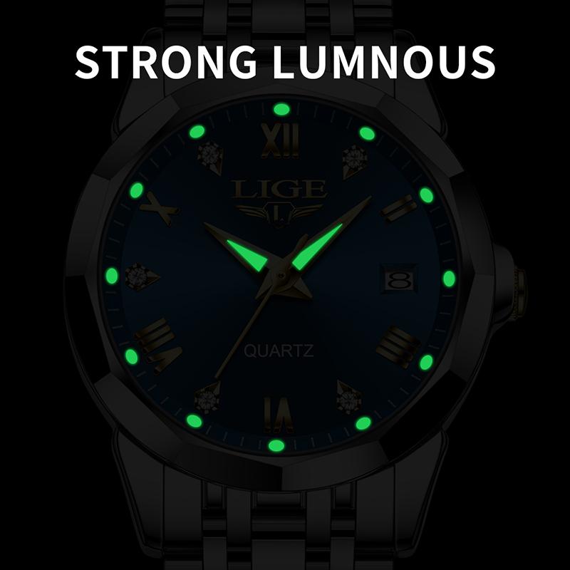 LIGE Women's wristwatch Luxury Waterproof Women's Watch Fashion Elegant ladies watches for women Quartz reloj de mujer+BOX