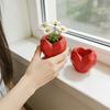 Small Diamond Heart Shape Planter for Small Plants 3D Printed Mini Geometric Heart Flower Pot for Indoor Home Office Desktop Decor