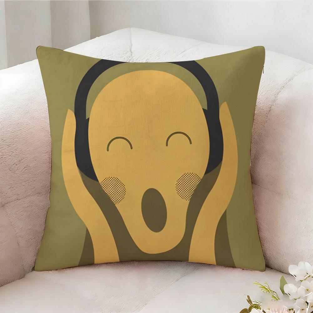 Simple Stylish Music Record Design Pillow Case Pillowcase Doublesided Printed Sofa Cushion Bedroom Headboard Pillow