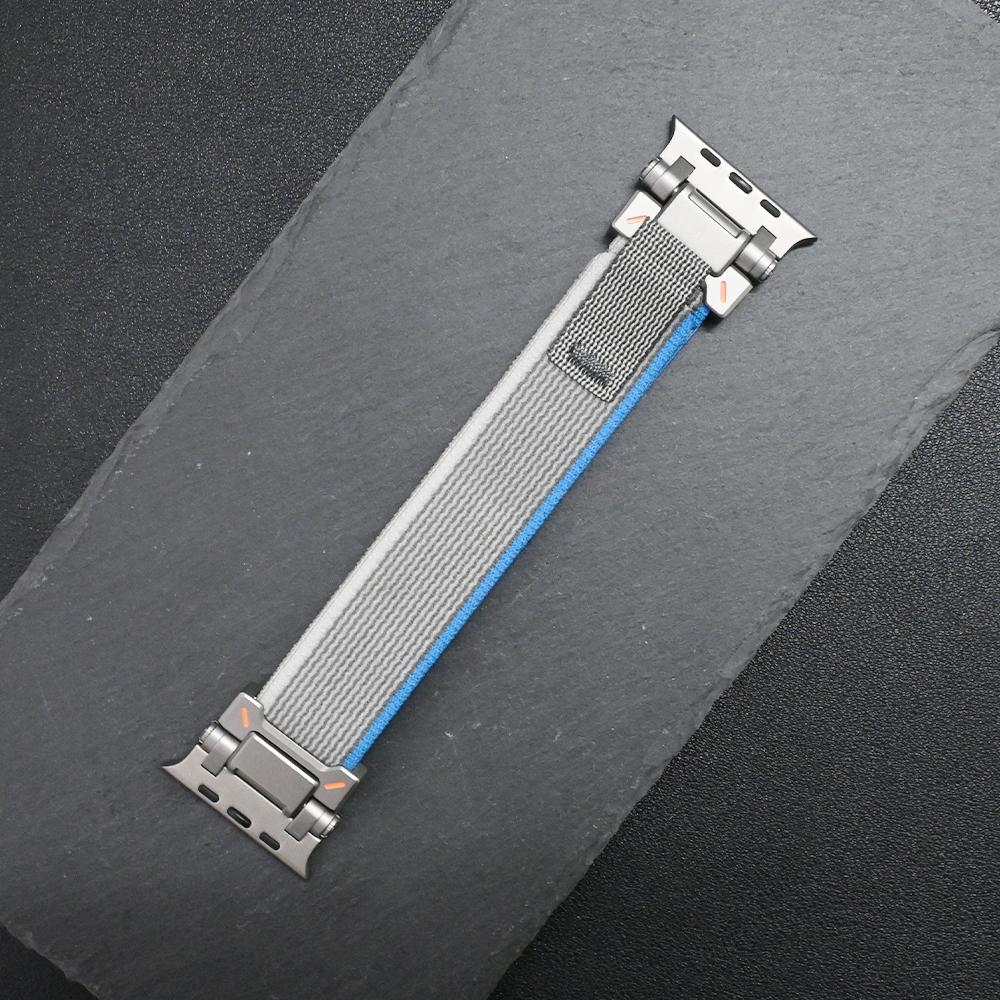 Cinturino Trail Loop per Apple Watch Ultra 3 49MM Cinturino 44mm 45 46mm Connettore Colore Titanio Braccialetto IWatch Serie 11 10 9 8 7 6 Se