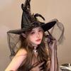 Halloween Costume Wizard Hat Cos Witch Hat Party Witch Decoration Props Black Witch Hat