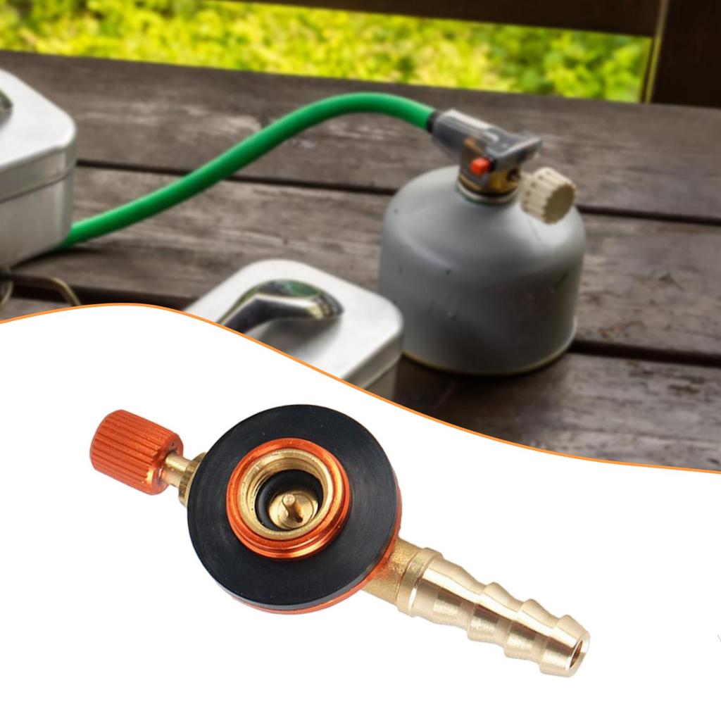 Gas Tank Adapter Converter Inflatable Valve for Barbecue Hiking Grilling