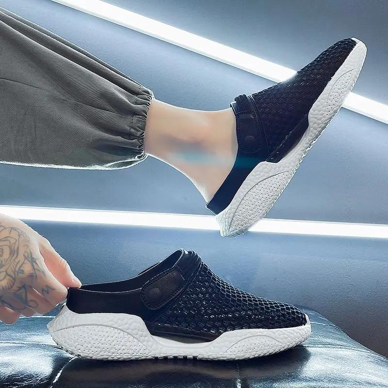 Fashion Slippers for Men Platform Hole Outdoor Sandals Man Summer Sale Adult Designer Luxury Eva Elegant Pvc Cheap Liquidation Fun Shoes