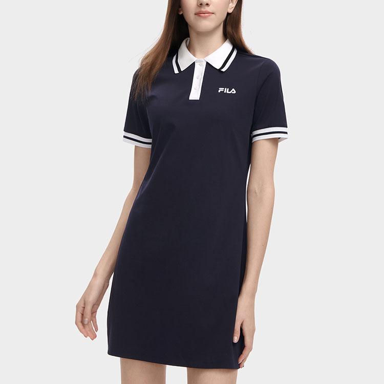 New FILA ORIGINALE Short Sleeved Dress Women's Legend Blue F11W329302FNV