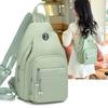 Neues Design Wasserdicht Minzgrün Damen Umhängetaschen PU-Leder Mode Anti-Diebstahl Brusttasche Verstellbarer Schulter-Mini-Rucksack
