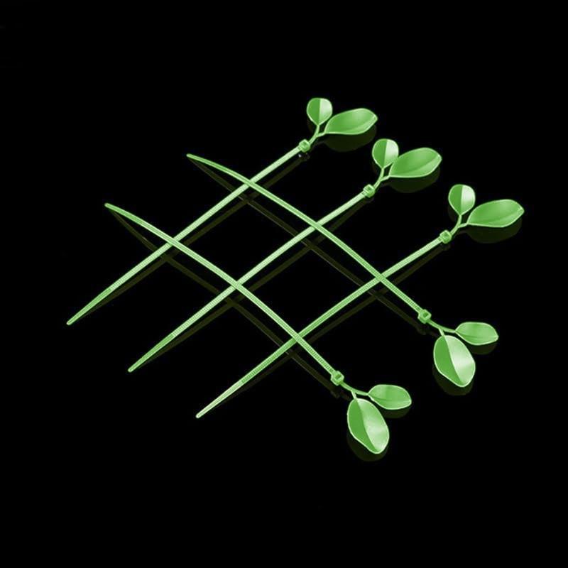 Blattform Grüne Nylon-Kabelbinder für Gartenpflanzenstütze und Dekoration Wiederverwendbar Wetterfest für Innen- und Außeneinsatz