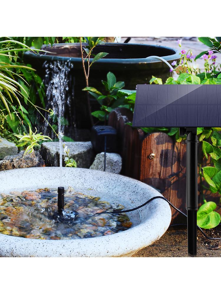 5W 5V Aquarium Pump Garden Decoration with Stake Solar Panel Water Pump Watering System Energy Saving 180L/h Kits for Fish Tank