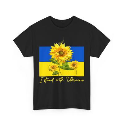 I Stand With Ukraine T-shirt, Ukraine Flag Sunflower Ukrainian Women Men T-shirt