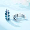 S925 Sterling Silver Blue Feather Lucky Symbol Earrings Hoop Earrings Women Jewelry Original Trendy Anniversary Gifts