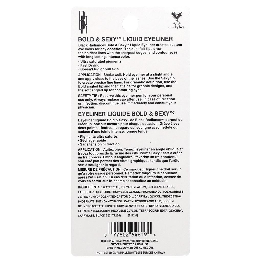Bold & Sexy Liquid Eyeliner, Ca6426 Black, 0.07 Fl Oz (2.2 Ml)
