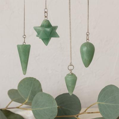Green Aventurine Crystal Dowsing Pendulum