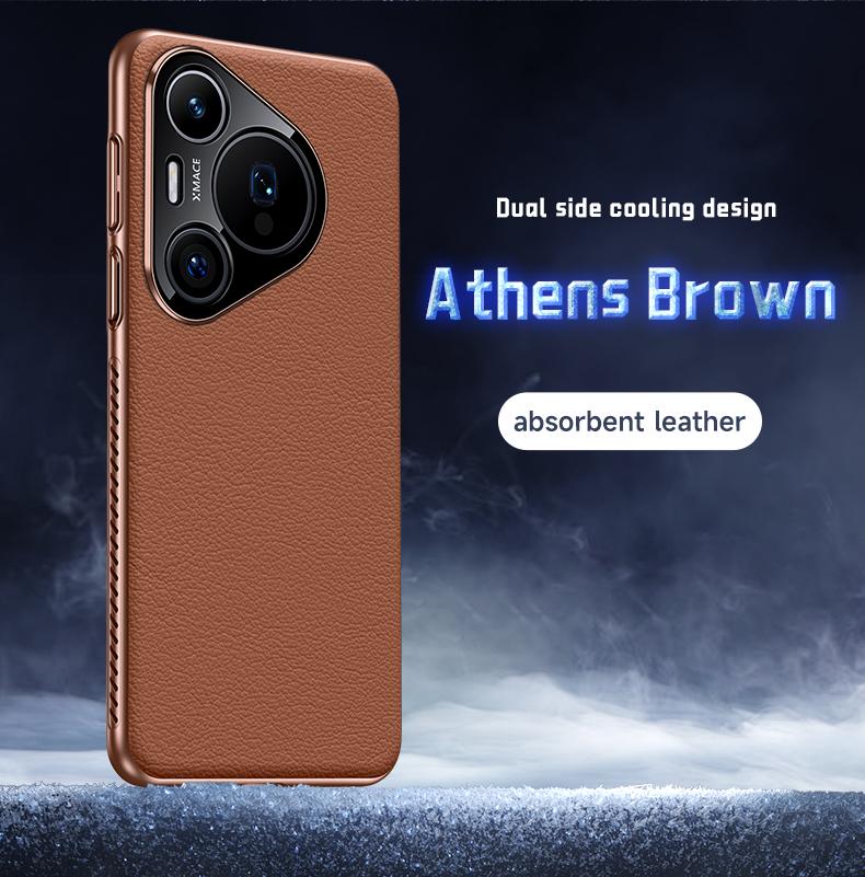 

Heat Dissipation Case For Huawei Pura 70 Ultra Pro+ Plus Vegan Leather Cover Cool With Camera Lens Protector New Arrival No Magnetic&Huawei Pura 70 Pro+