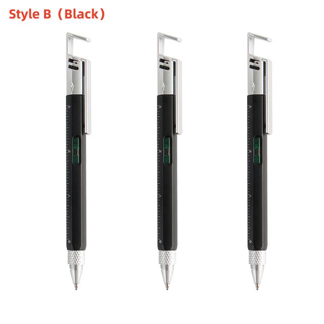 Pix multifuncțional 3 buc cu instrument modern de mână Riglă tehnică de măsurare Șurubelniță Ecran tactil Stylus Nivelă cu burla