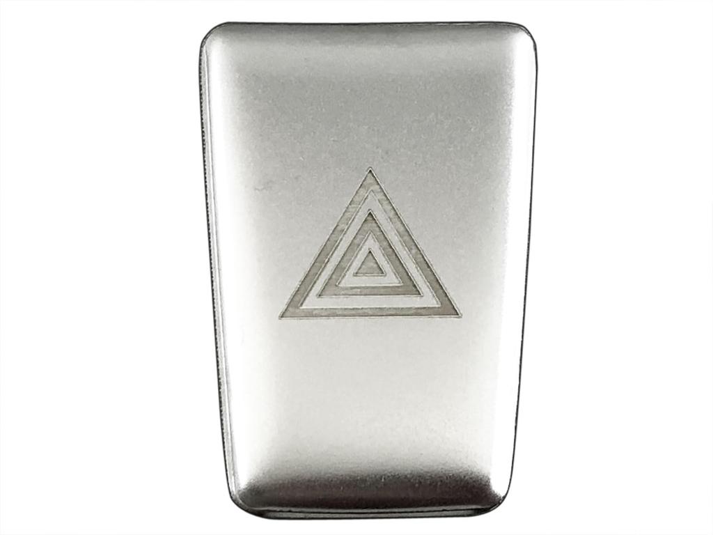 BRIGHTZ Stainless Steel Hazard Switch Satin for Toyota Camry Cover, Silver, AXVH70/AXVH75 (Late Model) [SWI-COV-078]
