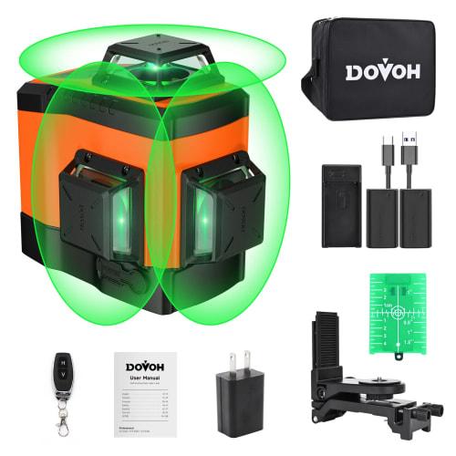 DOVOH K3-360G Laser Level, 12-Line Green Laser, High-Brightness Laser, Large Full-Line Projection Model, 20m Working Range, High-Precision Automatic L