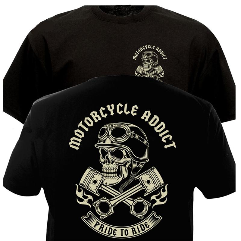 Motorcycle Biker Chopper Bobber Motard Motorrad Print Tshirrt Unisex Summer Black Short Sleeve Unisex Tshirt Oneck Street Shirt S