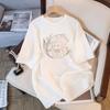 Women's Crew Neck Short Sleeve Graphic Tee Loose Fit Japanese Casual Cartoon Print T-Shirt