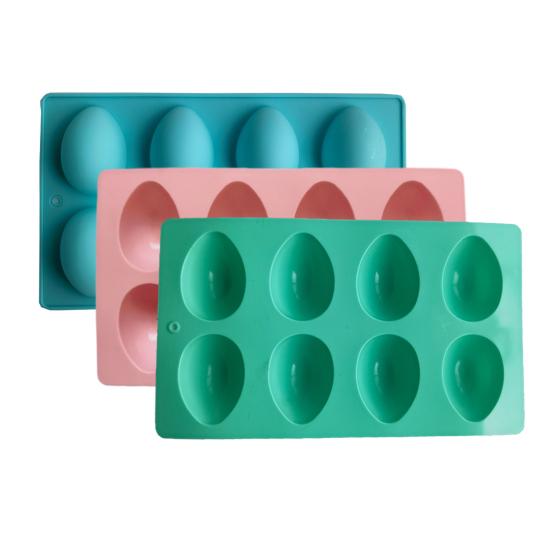Easter Egg Silicone Mold for Baking 8 Cavity Non-Stick Chocolate Mold Freezer Oven
